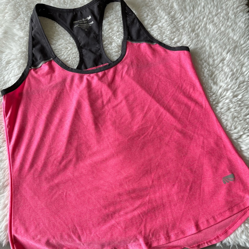 Marika Tek Dry-Wik Performannce Wear Tank Top Size M Pink & Gray